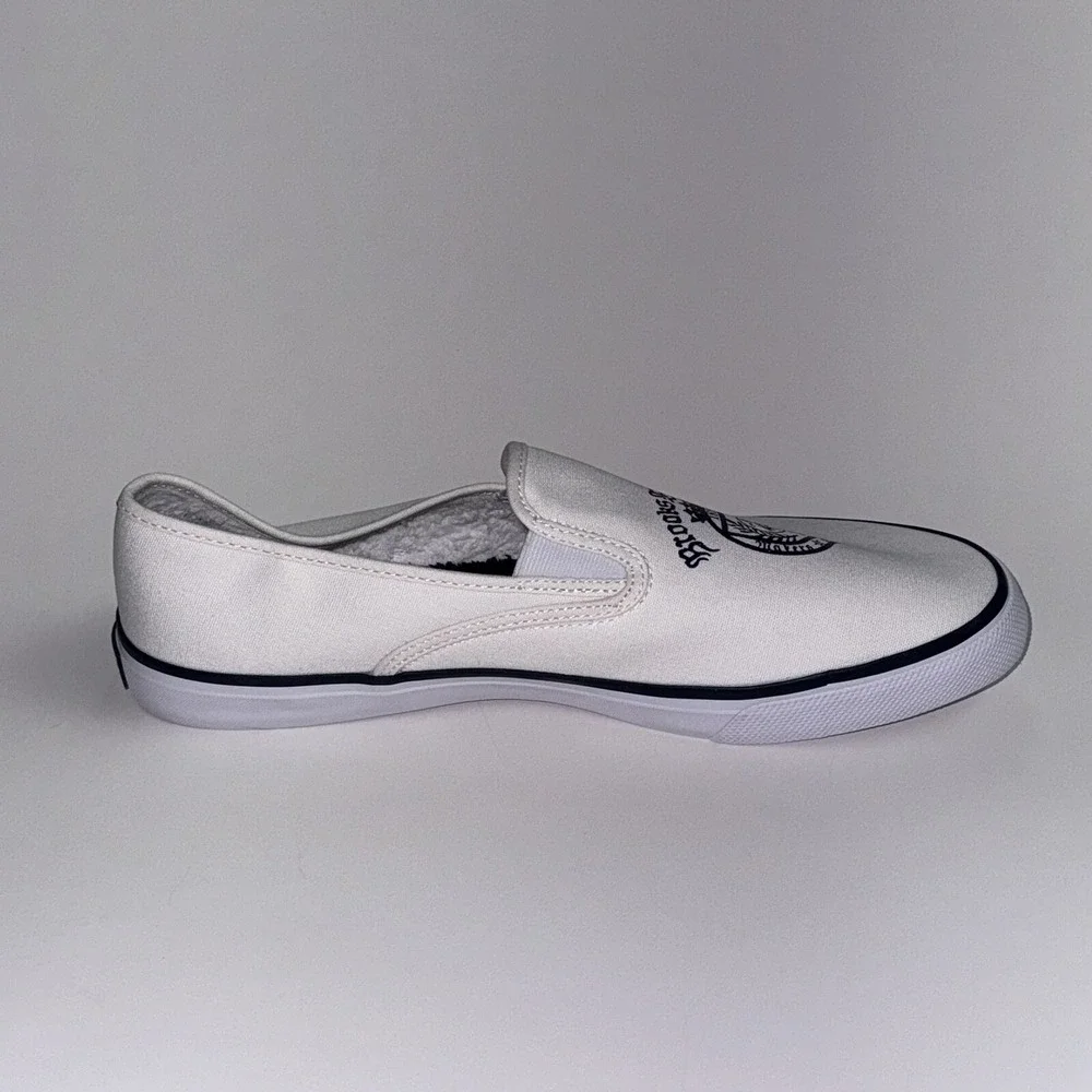 Sperry x Brooks Brothers Crest Slip On White Shoes Sneakers Men's US 10 UK 9